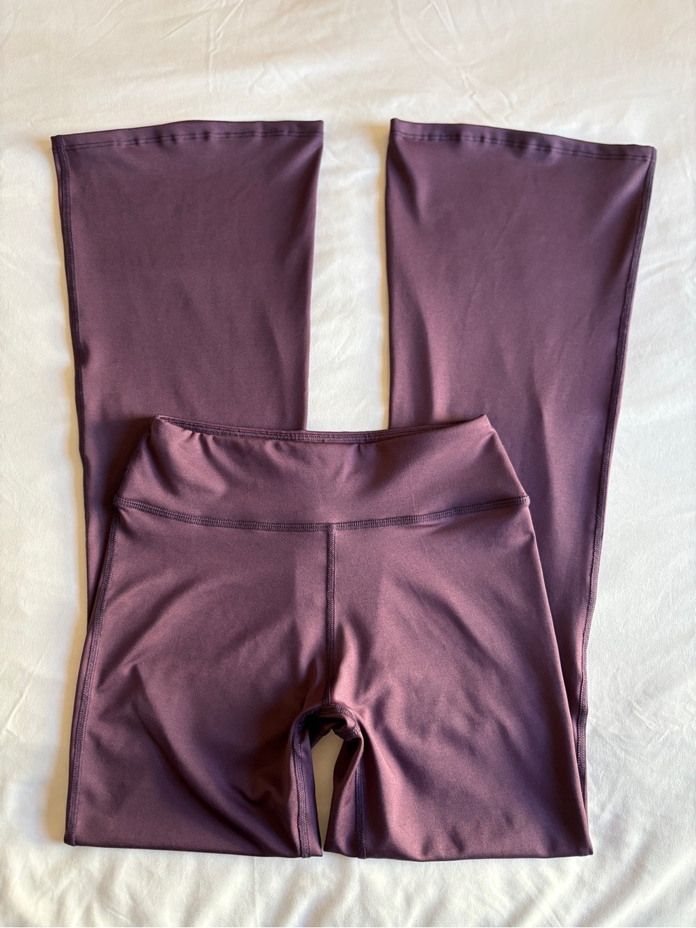 Jova Plum High Waist Flare Leggings Athletic Soft Yoga Pants Athleisure